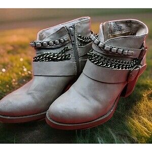 SO  Ankle Boots With Chains  Size 6M  Casual Work Travel Everyday